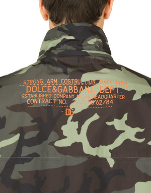 CAMOUFLAGE-PRINT NYLON JACKET