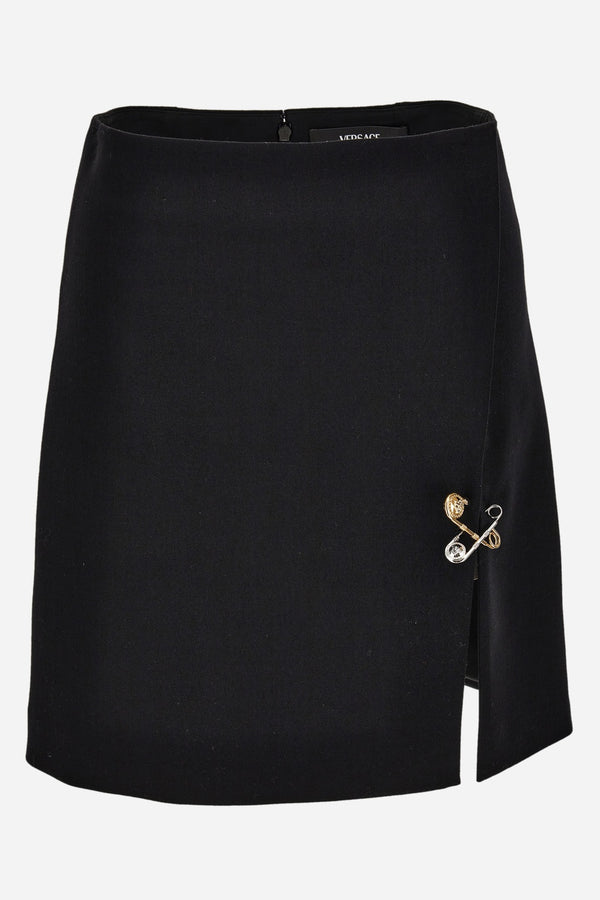 Skirt In Responsible Stretch Wool Grain De Poudre