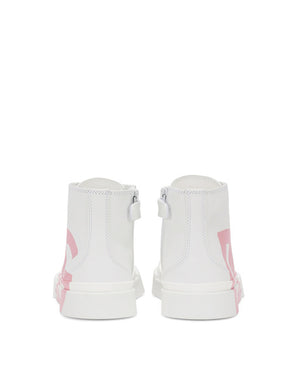 CALFSKIN PORTOFINO HIGH-TOP SNEAKERS WITH DG LOGO