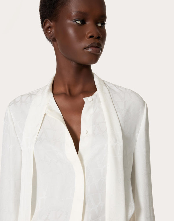 Camicia In Silk Jacquard Toile Iconographe 