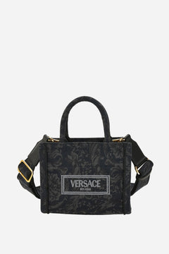 Athena Extra Smalltote In Embroidery Jacquard  Barocco-Calf Leather