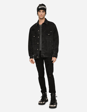 GRAY WASH DENIM JACKET