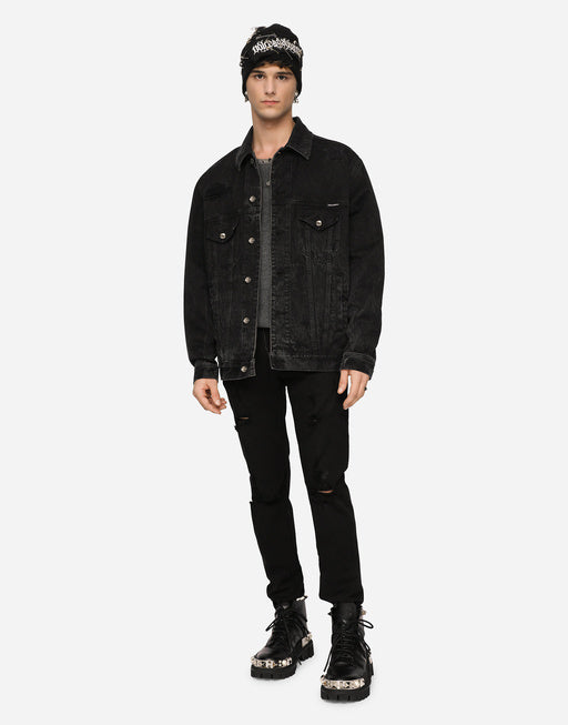 GRAY WASH DENIM JACKET