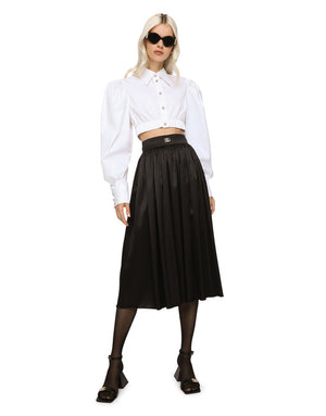 POPLIN SHIRT WITH BALLOON SLEEVES