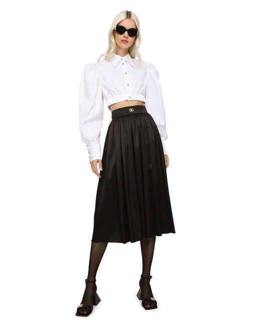 POPLIN SHIRT WITH BALLOON SLEEVES