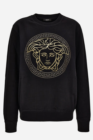 Sweatshirt In Non-Brushed Sweat Fabric-Medusa Embroidery