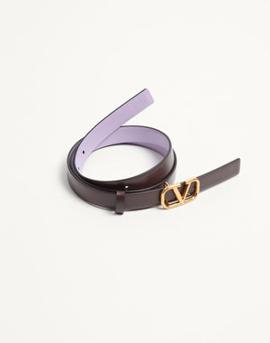 Cintura Reversibile VLogo Signature In Vitello Lucido 20 Mm