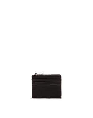 CALFSKIN CARD HOLDER WITH PRINTED LOGO