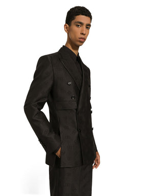 DOUBLE-BREASTED SICILIA-FIT JACQUARD JACKET