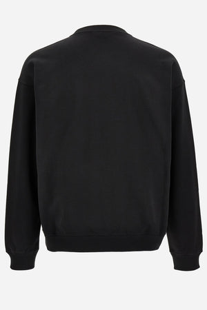 Sweatshirt In Jersey Fabric + Print And Studs Greca Varsity Logo