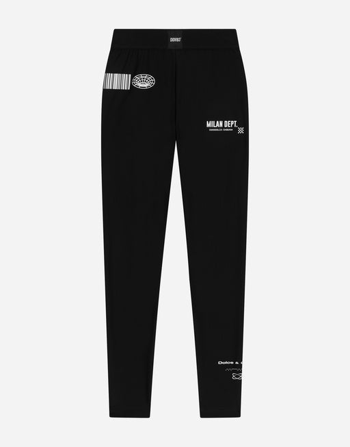 JERSEY LEGGINGS WITH ELASTICATED DGVIB3 BAND