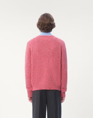 Maglione Girocollo In Lana Con Ricamo Vlogo