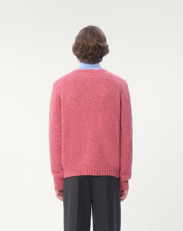 Maglione Girocollo In Lana Con Ricamo Vlogo