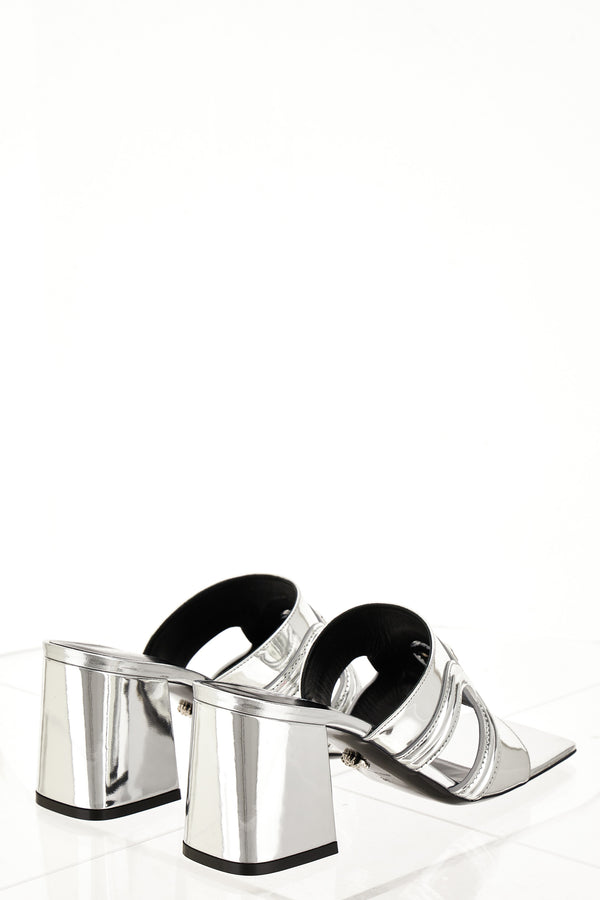 Medusa 95 Mule In Laminated Calf Leather