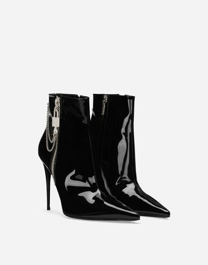 PATENT LEATHER ANKLE BOOTS