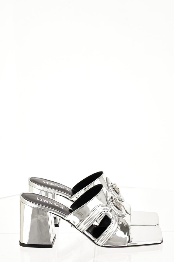Medusa 95 Mule In Laminated Calf Leather