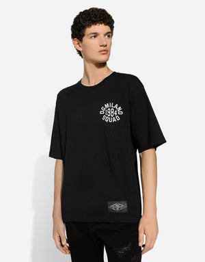 COTTON T-SHIRT WITH LOGO PRINT