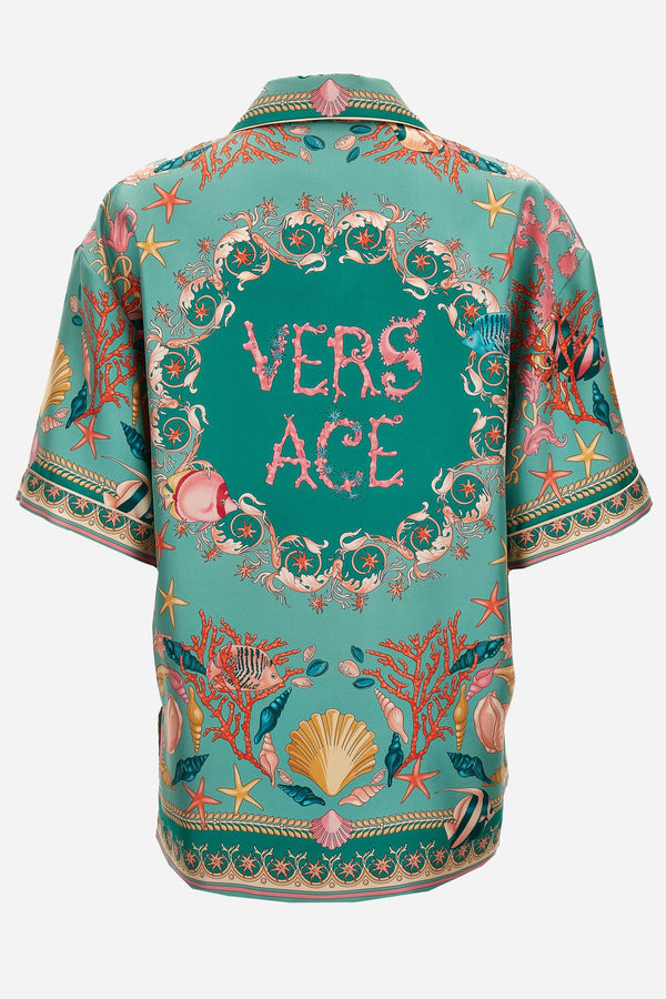 Informal Shirt In Underwater Barocco Foulard On Silk Twill