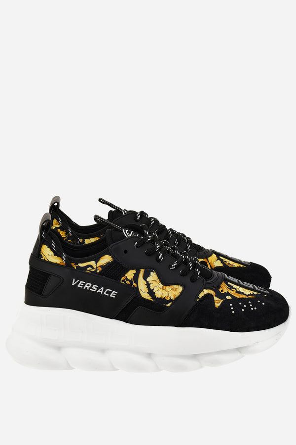 Chain Reaction Low Top In Suede-Barocco Print Fabric