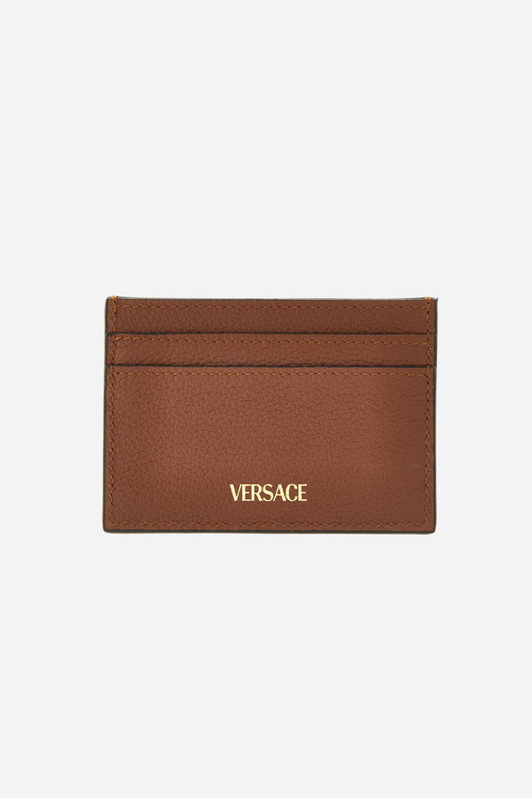 La Medusa Card Case In Grainy Calf Leather