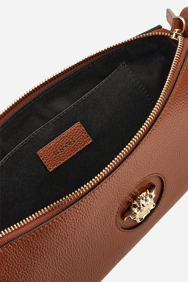 La Medusa Shoulder Bag In Grainy Calf Leather