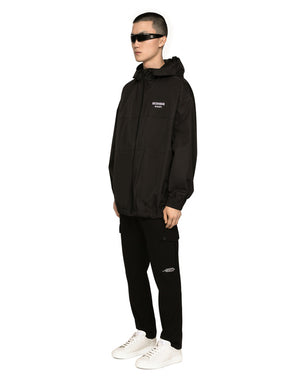 HOODED NYLON JACKET WITH DGVIB3 PATCH