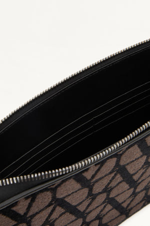 Pouch Toile Iconographe Con Dettagli In Pelle
