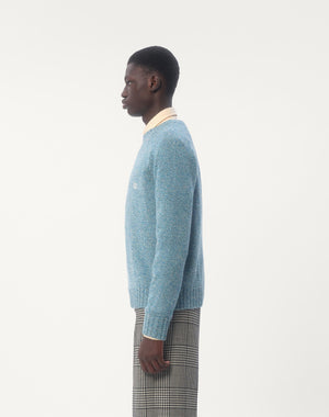 Maglione Girocollo In Lana Con Ricamo Vlogo