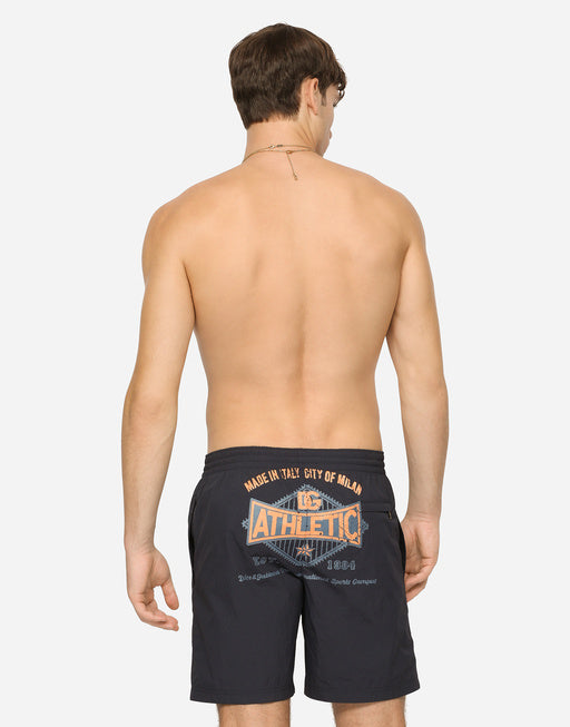 MID-LENGTH PRINTED SWIM TRUNKS