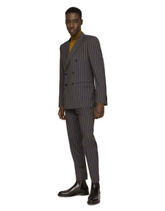 DOUBLE-BREASTED PINSTRIPE WOOL MARTINI-FIT JACKET