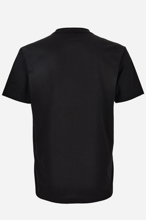 T-Shirt In Compact Cotton Jersey Fabric-Fading Versace Logo Embroidery
