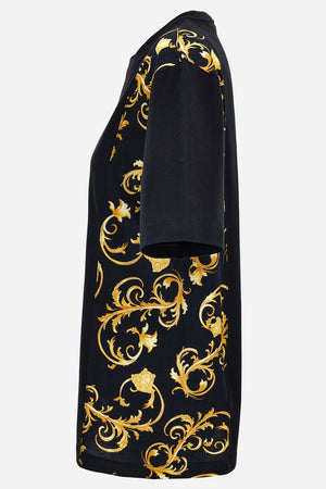 T-Shirt In Combo Fabric Jersey Plain-Printed Medusa Leafy