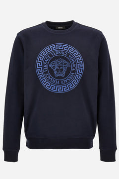 Sweatshirt In Non-Brushed Sweatshirt Fabric + Thickened Versace Greek Medusa Print