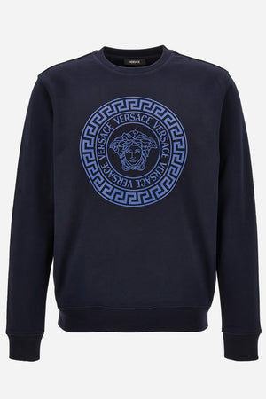 Sweatshirt In Non-Brushed Sweatshirt Fabric + Thickened Versace Greek Medusa Print