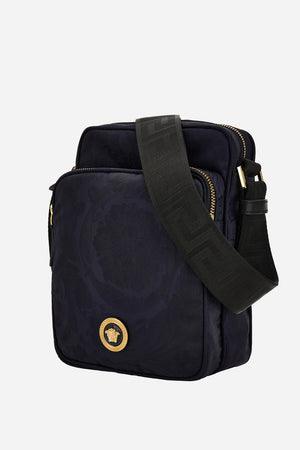 Icon Nylon Crossbody In Nylon Jacquard-Calf Leather