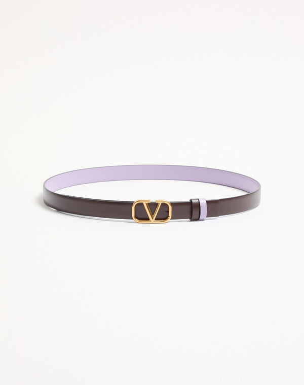 Cintura Reversibile VLogo Signature In Vitello Lucido 20 Mm
