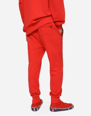 JERSEY JOGGING PANTS WITH EMBOSSED TAG