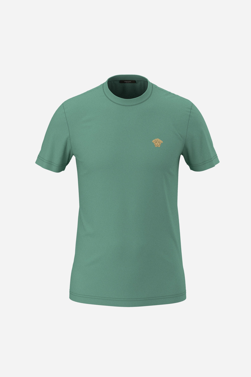 T-Shirt In Compact Cotton Jersey Fabric-Medusa Pop Embroidery