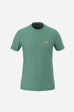 T-Shirt In Compact Cotton Jersey Fabric-Medusa Pop Embroidery