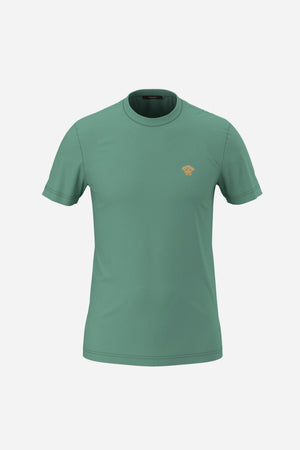T-Shirt In Compact Cotton Jersey Fabric-Medusa Pop Embroidery