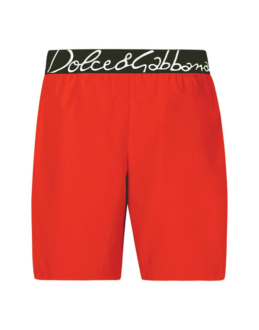 MID-LENGTH SWIM TRUNKS WITH DOLCE&GABBANA LOGO