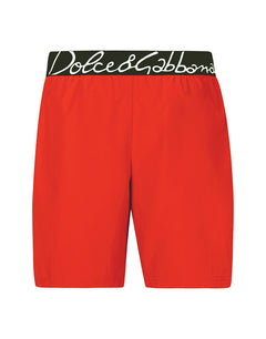 MID-LENGTH SWIM TRUNKS WITH DOLCE&GABBANA LOGO