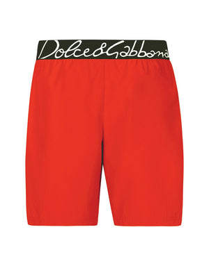 MID-LENGTH SWIM TRUNKS WITH DOLCE&GABBANA LOGO