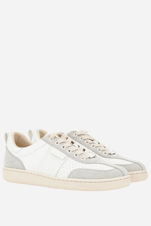Tennis Sneakers In Calf Leather+Suede