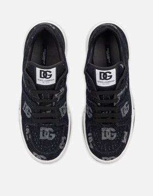 NEW ROMA SNEAKERS WITH DENIM LOGO