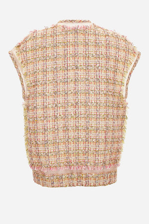 Informal Jacket In Cotton Mix Fancy Tweed