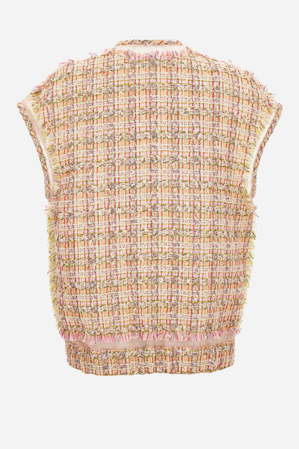 Informal Jacket In Cotton Mix Fancy Tweed