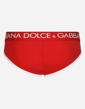 TWO-WAY STRETCH JERSEY BRANDO BRIEFS WITH CONTRASTING PIPING