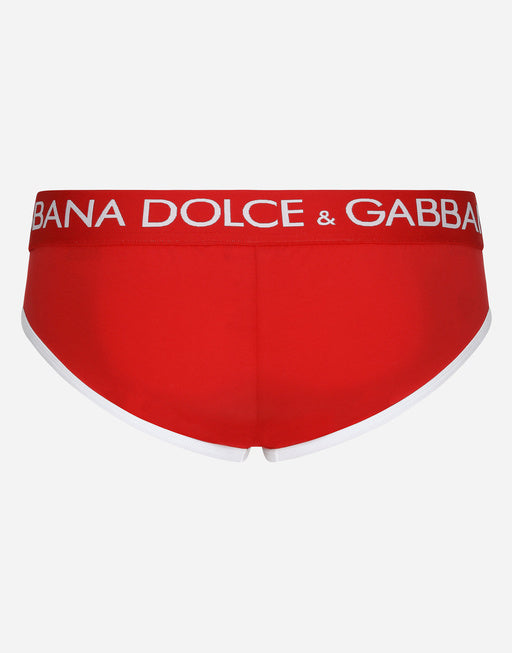TWO-WAY STRETCH JERSEY BRANDO BRIEFS WITH CONTRASTING PIPING