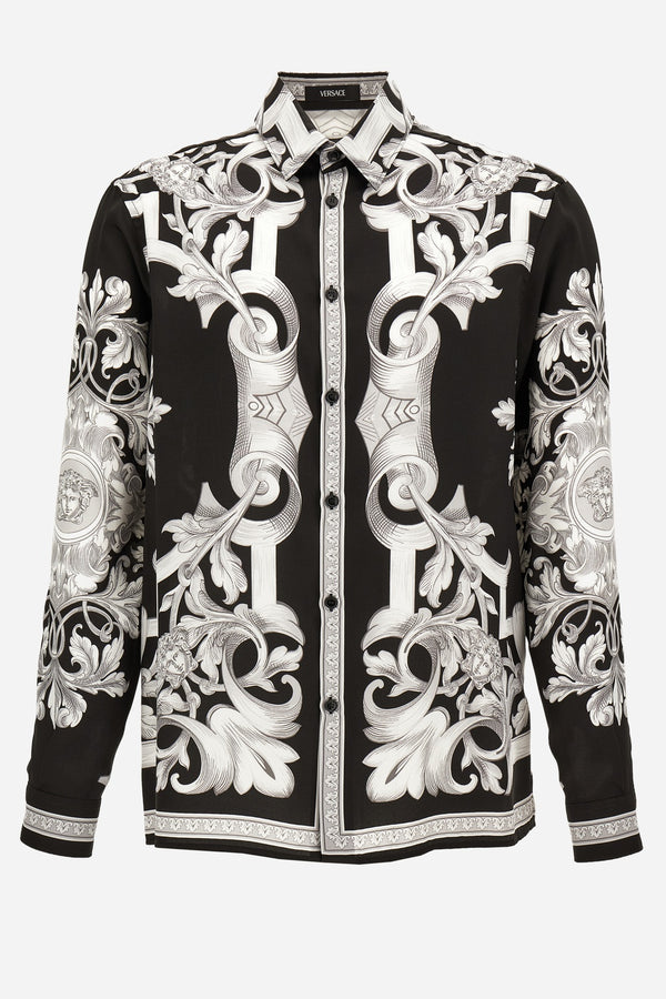 Informal Shirt In Twill Poly Architectural Barocco Print